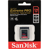 Tarjeta Cfexpress Typo B Sandisk Extreme Pro 128GB 1700MBs 1