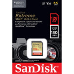 Tarjeta SanDisk Extreme SDXC de 128GB 180MB/s
