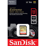 Tarjeta SanDisk Extreme SDHC de 32GB 100MB/s 3
