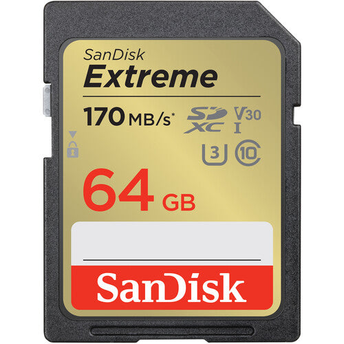 Tarjeta SanDisk Extreme SDXC de 64GB 170MB/s