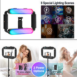 Kit Videorig con lámpara GVM TL15RS RGB Bi-Color 8
