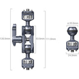 Brazo Articulado con doble cabeza SmallRig de 4.7" (3873) 3