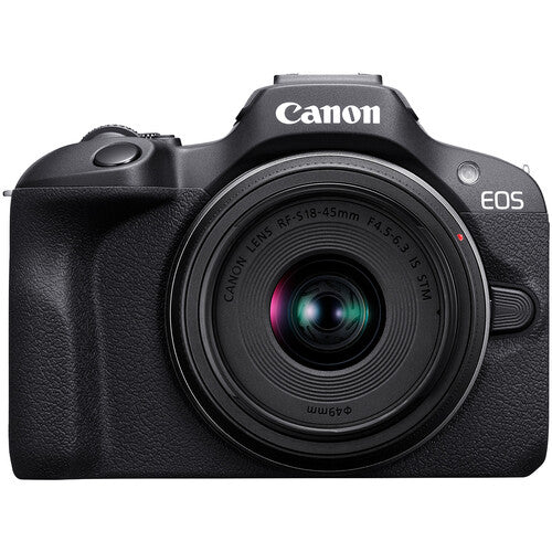 Cámara Mirrorless Canon EOS R100 con Lente RF-S 18-45mm F4.5-6.3 IS STM (6052C012AA)