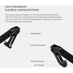 Asa superior Tilta Xeno con tornillo de posicionamiento de 1/4"-20 (TA-XTH1-B) (negra)