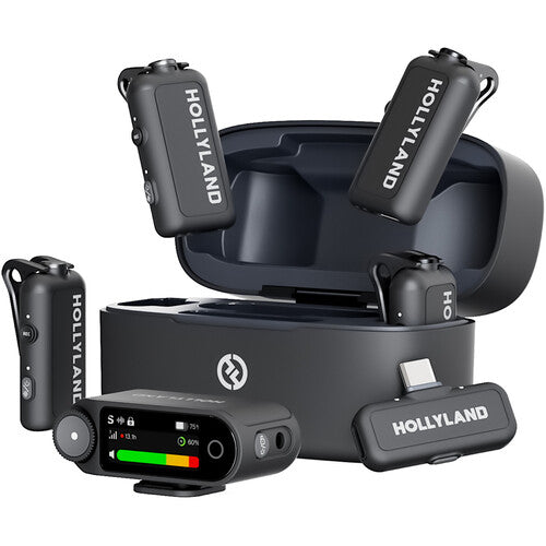 Kit Lavalier Inalámbrico Hollyland Lark MAX 2 Combo 4-Personas