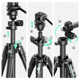 Tripié Ulanzi JJ06 Glide Go Fibra de Carbono 7