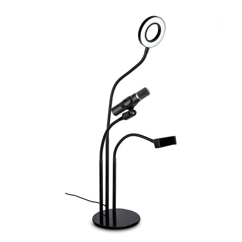 Soporte con lámpara, para Celular y micrófono Top ZJ312