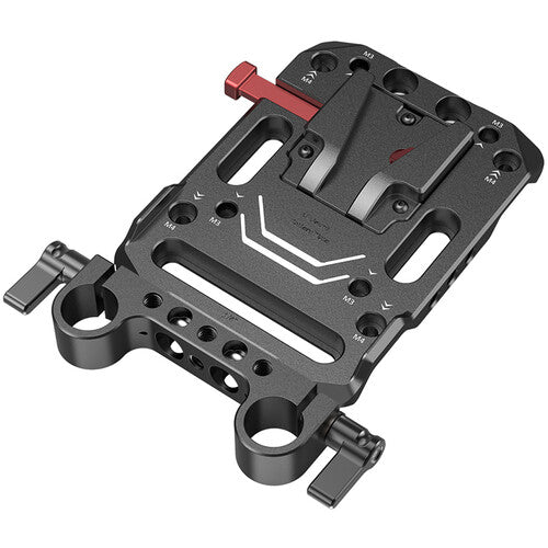 Placa de batería SmallRig V-Lock con abrazadera de varilla LWS de 15 mm
