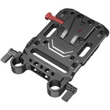 Placa de batería SmallRig V-Lock con abrazadera de varilla LWS de 15 mm 1