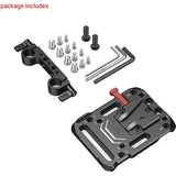 Placa de batería SmallRig V-Lock con abrazadera de varilla LWS de 15 mm 4
