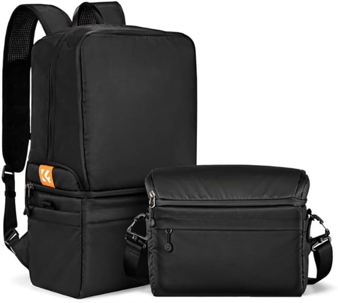 Mochila Convertible K&F Concept 2 en 1 Negra 22L para cámara