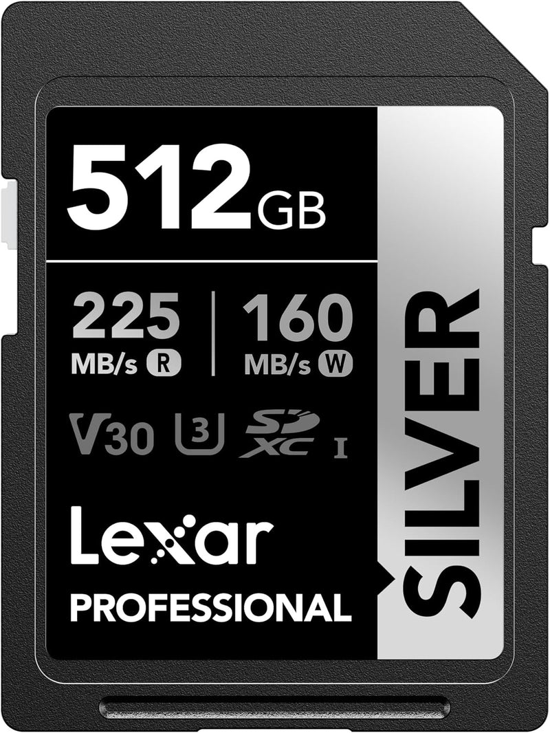 Tarjeta Lexar Profesional 512GB Silver 225 MB/s