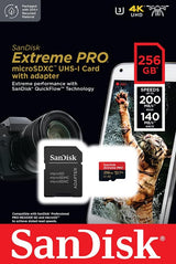 Tarjeta SanDisk Extreme PRO microSDXC de 256GB 200MB/s 1