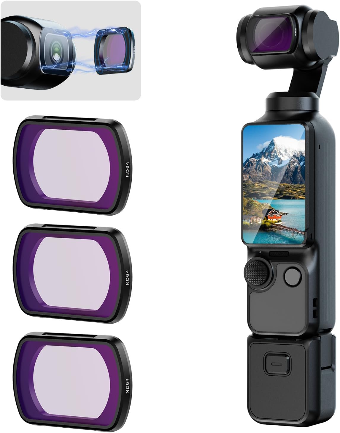 Kit 3 Filtros ND para DJI Osmo Pocket 3 Ulanzi PK-03