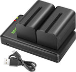 Kit de Cargador Dual y 2 baterías NP-F550 Neewer