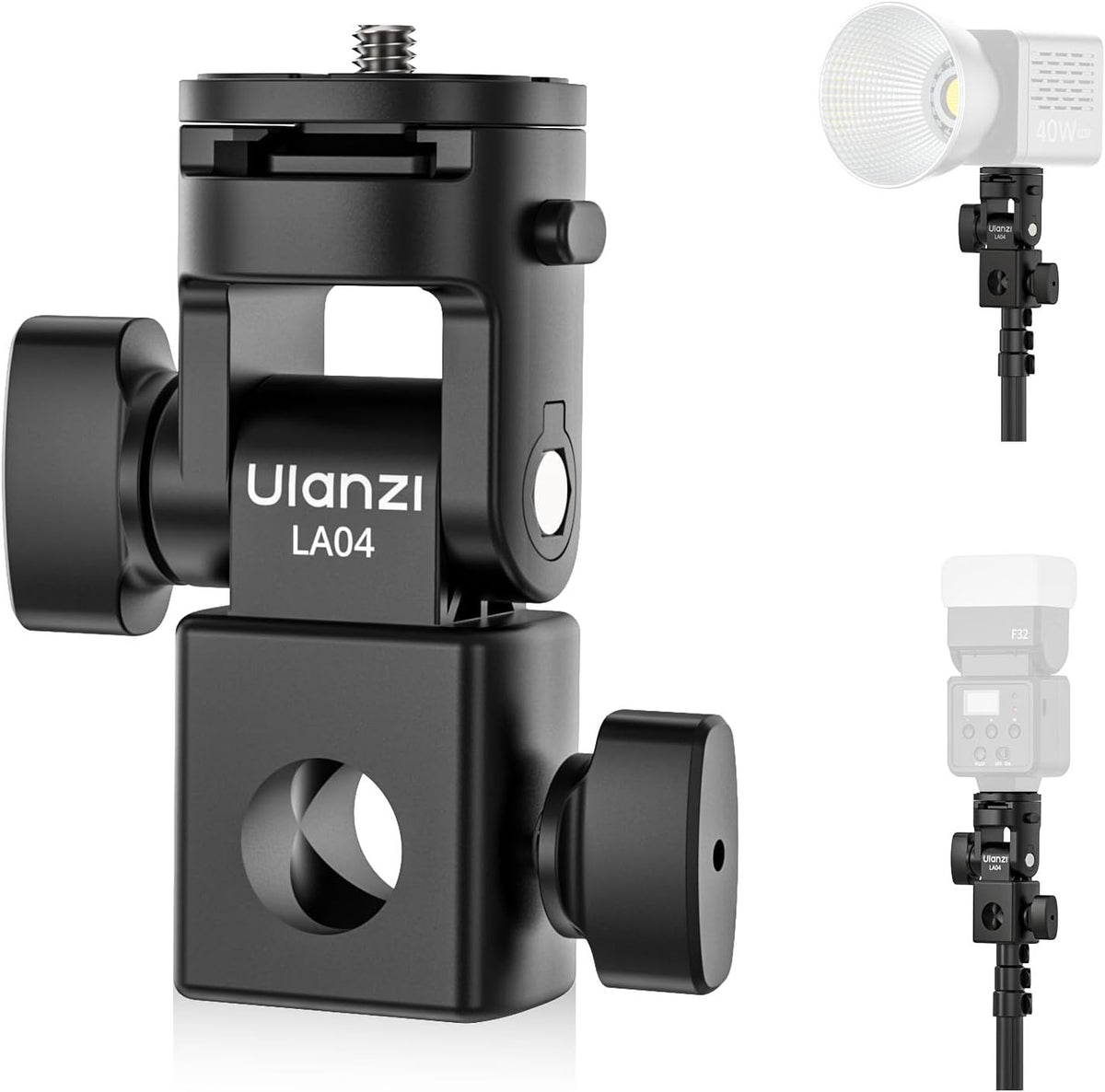 ULANZI LA04 Adaptador de Soporte de luz con Tornillo de 1/4"