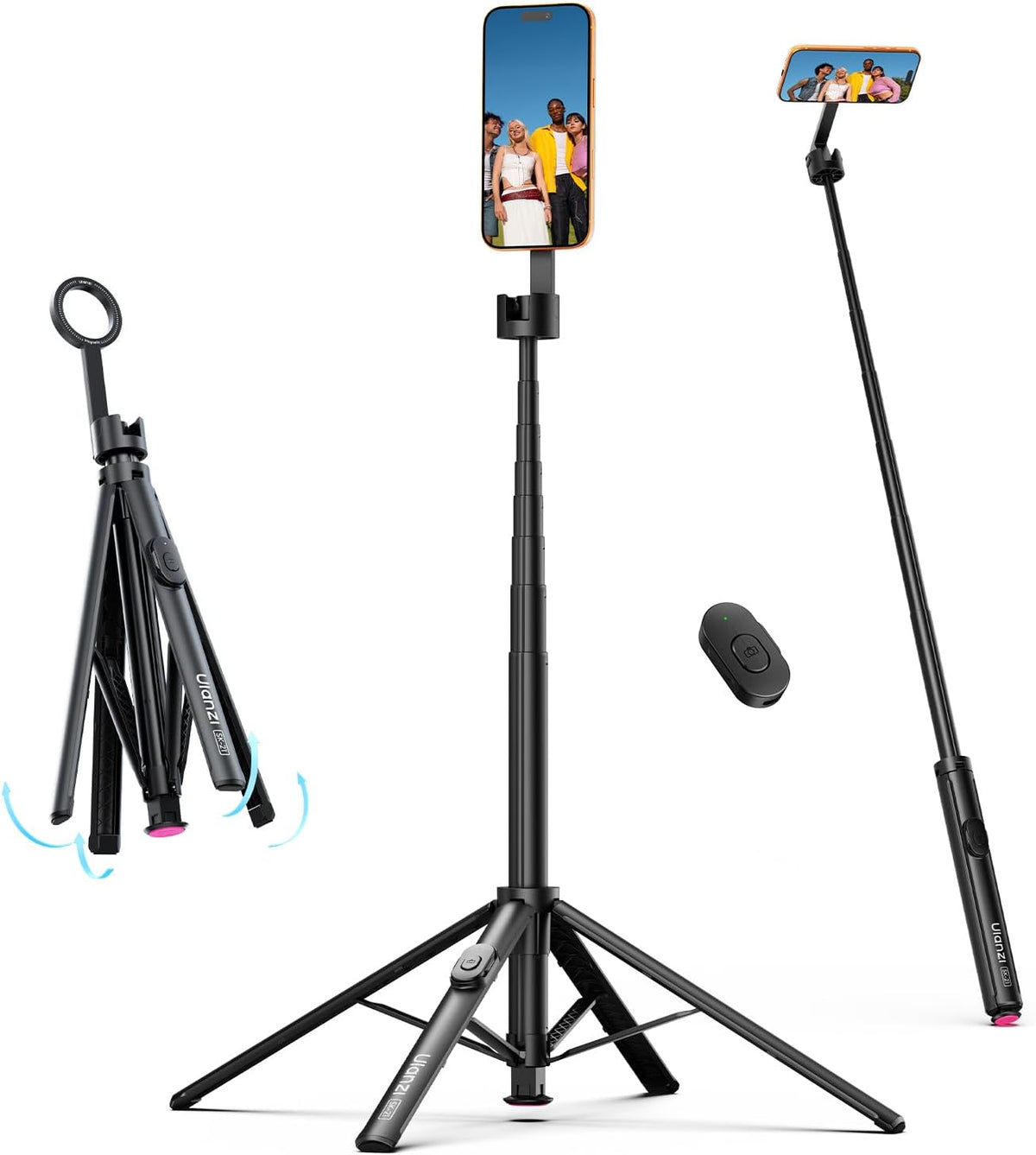 Minitripié y Selfie Stick Ulanzi SK-21 Magnetico (Black)