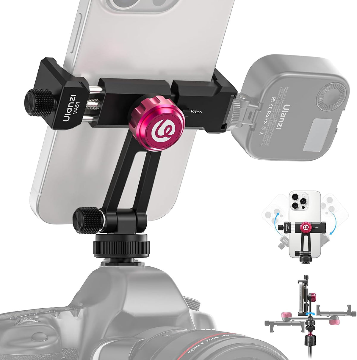 Montura para tripié para Celular Ulanzi MA61 Metal