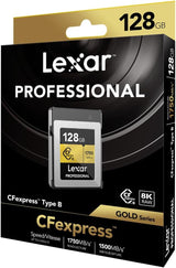 Tarjeta Cfexpress Typo B Lexar Profesional Serie Oro de 128GB Tarjeta Cfexpress Typo B Lexar Profesional Serie Oro de 128 GB 1