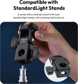 ULANZI LA04 Adaptador de Soporte de luz con Tornillo de 1/4" 7