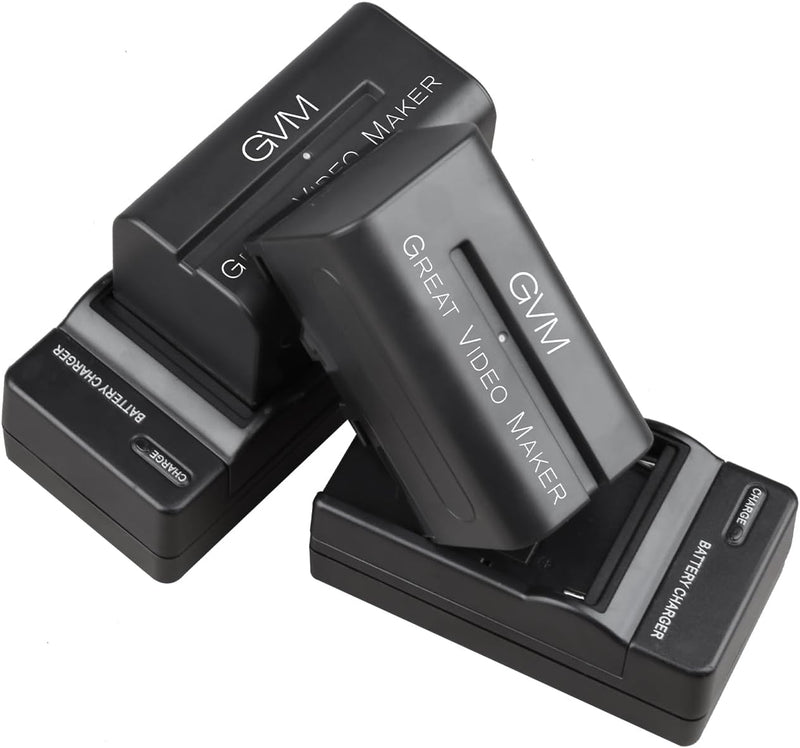 Kit de 2  Baterías GVM NP-F750 con cargadores individuales