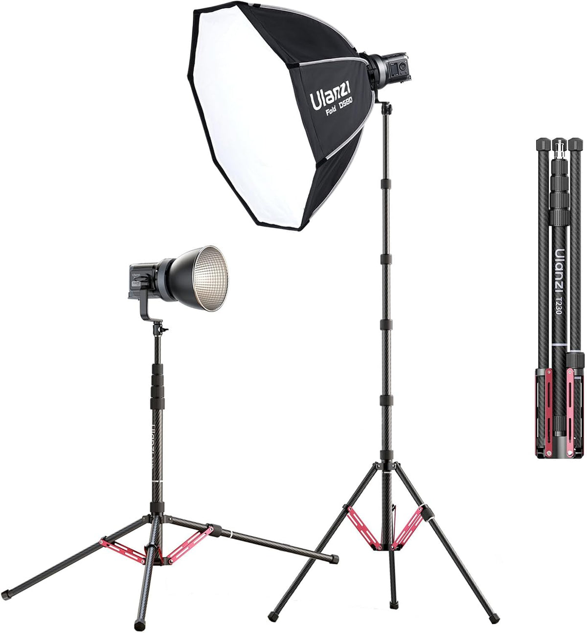 Pedestal para lámpara Ulanzi T230 2.30 cms (Fibra de Carbono)