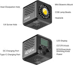Lámpara Fresnel Portátil Ulanzi L023 40 Watts