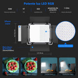 Kit de 2 lámpara Neewer LED- NL660 APP RGB y Pedestales 4