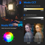 Kit de 2 lámpara Neewer LED- NL660 APP RGB y Pedestales 5