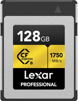 Tarjeta Cfexpress Typo B Lexar Profesional Serie Oro de 128GB Tarjeta Cfexpress Typo B Lexar Profesional Serie Oro de 128 GB 3