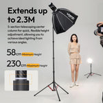 Pedestal para lámpara Ulanzi T230 2.30 cms (Fibra de Carbono)