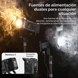 Lámpara Fresnel COB Ulanzi VL200-Bi 200watts V-Mount 5