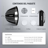 Softbox Parabólico Neewer 90 cms NS90P 8