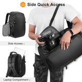 Mochila Backpack Mosiso 15-16 Negro y Naranja Plástico 3