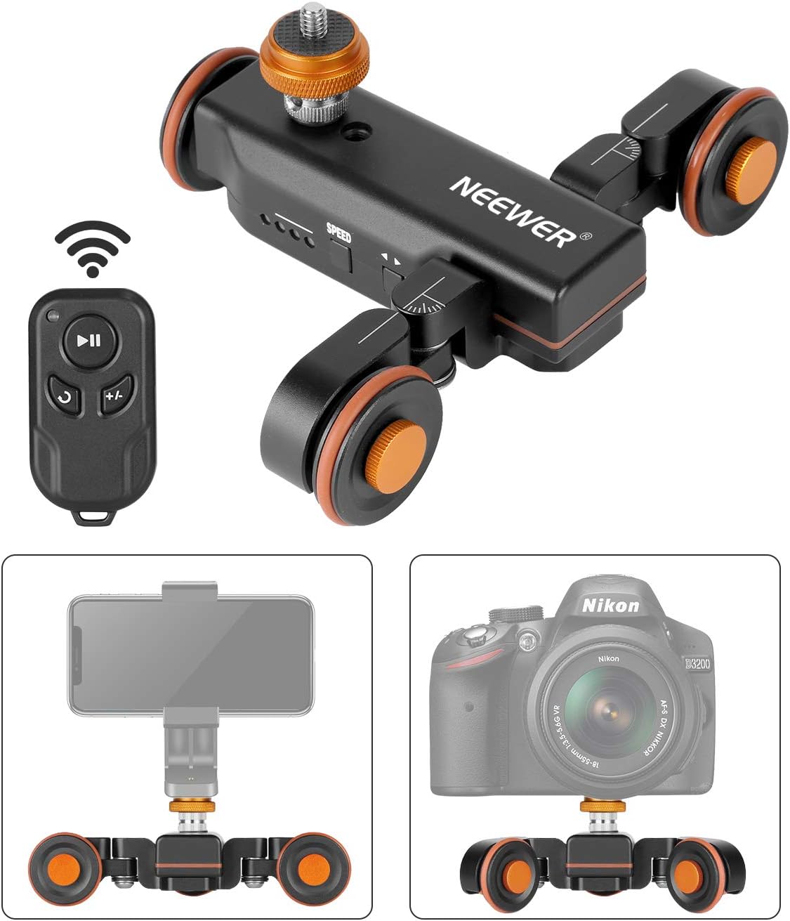 Mini Dolly control remoto para cámara y celular Neewer DL100