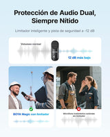 Micrófono Lavalier Inalámbrico Boya Magic con Reducción de Ruido con IA 4 En 1 6
