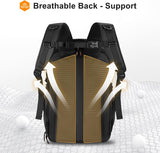 Mochila Backpack Mosiso 15-16 Negro y Naranja Plástico 7