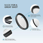 Kit de 3 Filtros Polaroid 62mm (UV, Circular Polarizado y Florescent)