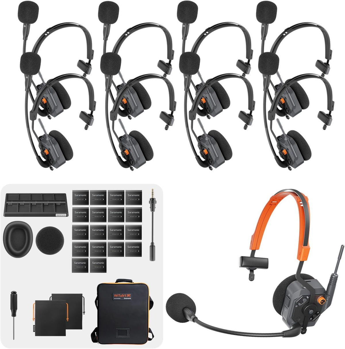 Sistema de Intercomunicación Inalámbrico Saramonic WiTalk9 X-9S-US