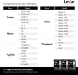 Kit de 2 tarjetas Lexar Profesional 128GB 250 MB/s 6