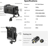 Lámpara Fresnel COB Ulanzi VL200-Bi 200watts V-Mount 3
