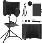 Kit Escudo Acústico de Aislamiento con Pedestal y Filtro Antipop Zerdie