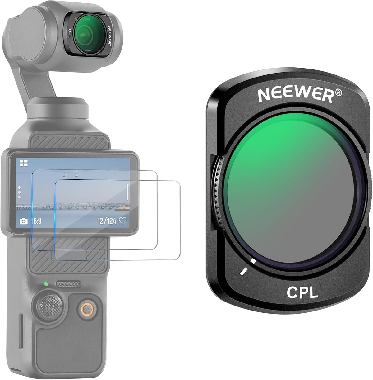 Kit de Filtros Neewer con 2 Protectores para osmo pocket 3 (FL-50)