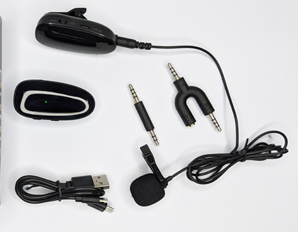 Micrófono ZANSONG V30 inalámbrico con Clip de Corbata UHF Profesional con Receptor