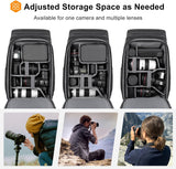 Mochila Backpack Mosiso 15-16 Negro y Naranja Plástico 2