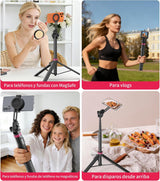 Minitripié y Selfie Stick Gahenwo 175 cms Magnético 7