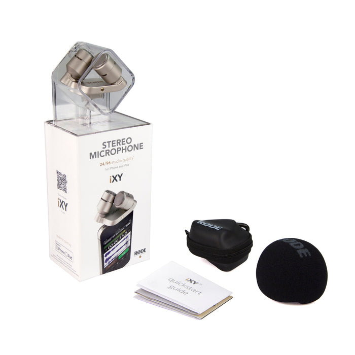 Kit de Micrófono RODE iXY con Filtro Antiviento, Funda Zip Pod y Grip