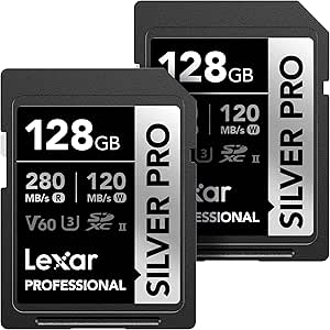 Kit de 2 Tarjetas Lexar Profesional 128GB Silver PRO 280 MB/s