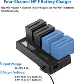 Kit de Cargador Cuadrúple y 4 baterías NP-F970 Neewer