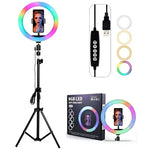 Lámpara de Anillo de 12" RGB MJ30 con Pedestal